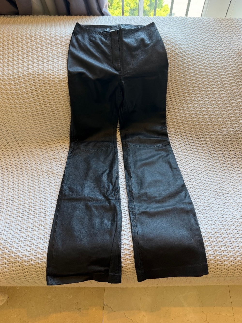 HM Studio Black 100% Leather Pants